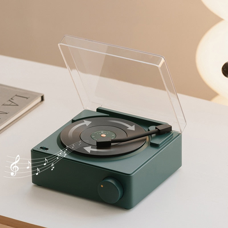 Mini giradischi vintage con speaker Bluetooth
