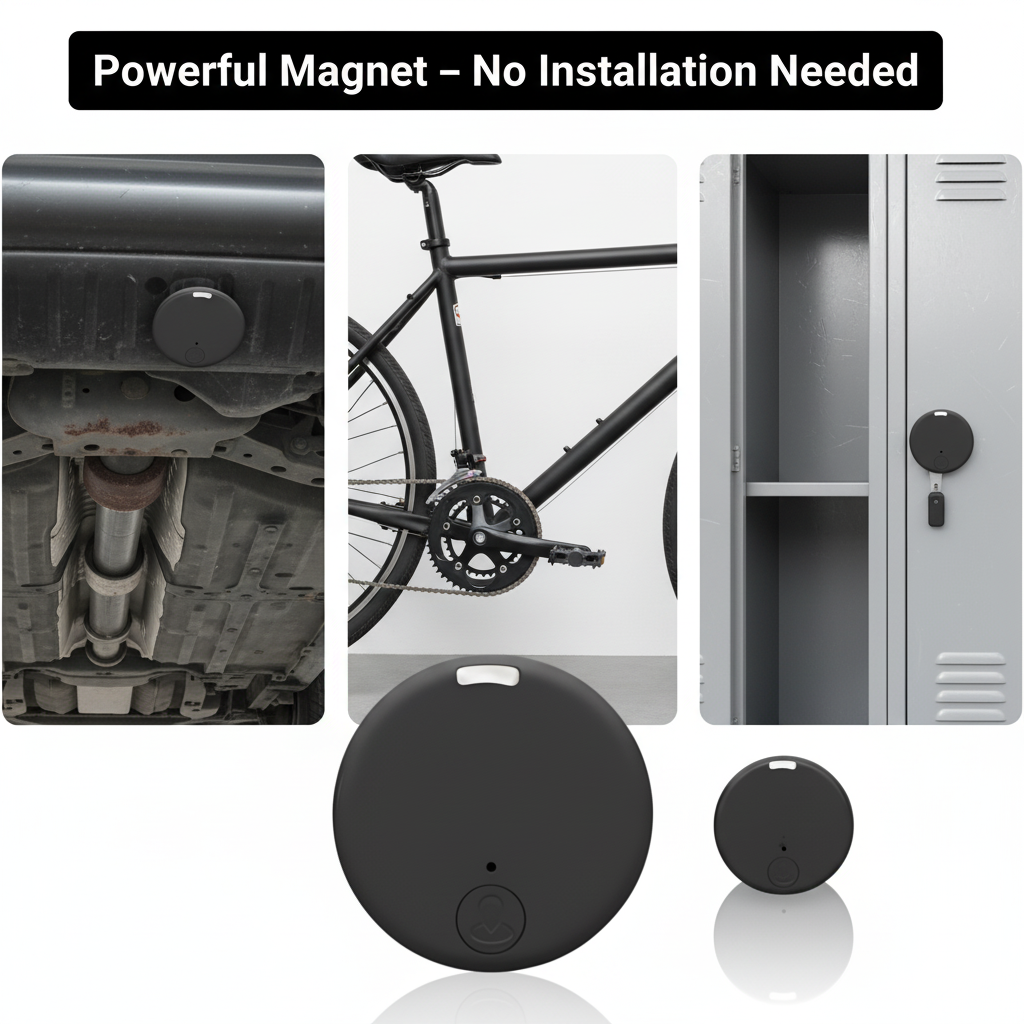 Mini localizzatore GPS magnetico con posizione in tempo reale, avvisi di movimento e monitoraggio audio