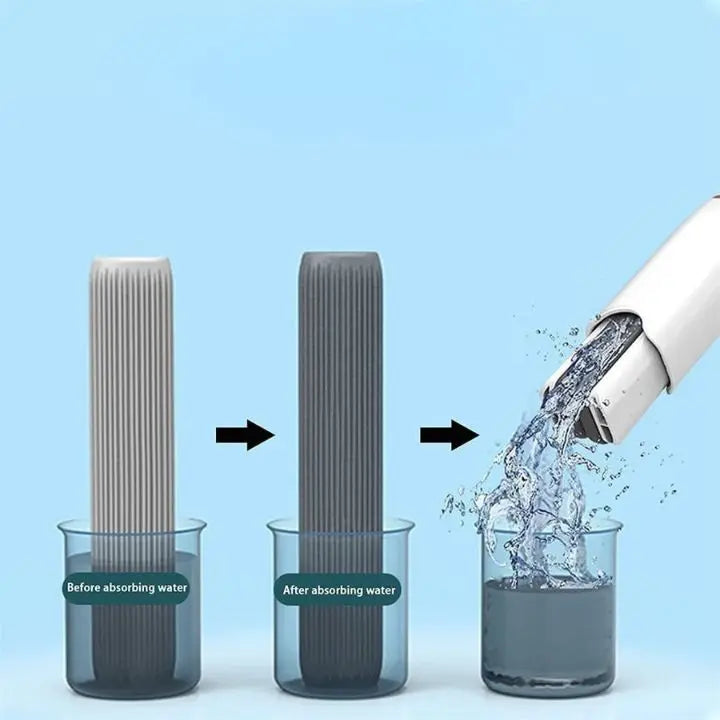 Mini mocio pieghevole con strizzatura automatica