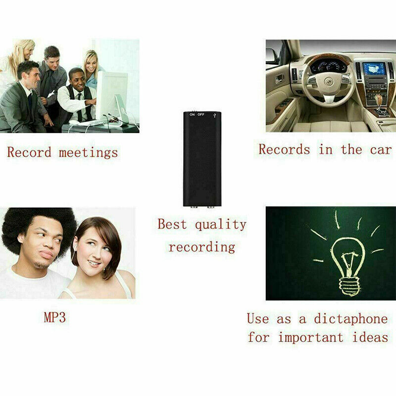 Mini registratore vocale USB 8 GB con funzione MP3