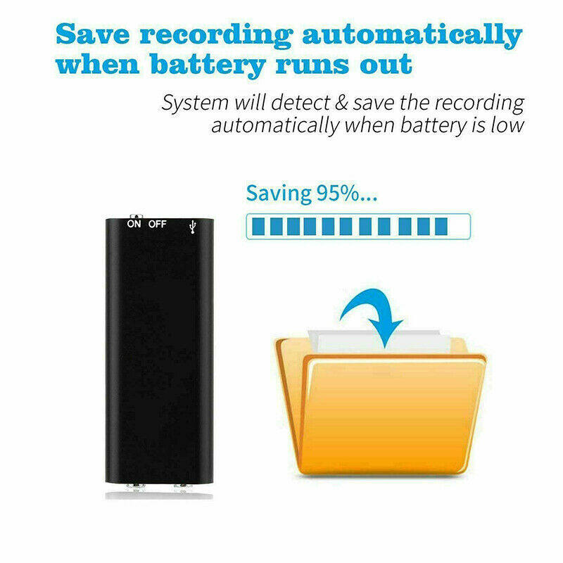 Mini registratore vocale USB 8 GB con funzione MP3