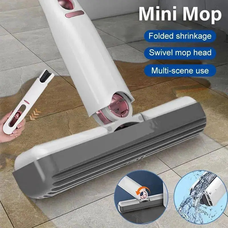 Mini scopa portatile con strizzatore – per auto, camper, ufficio e casa