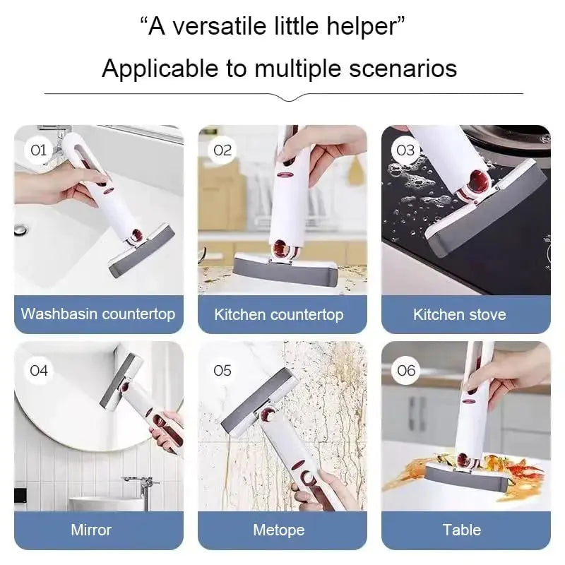 Mini scopa portatile con strizzatore – per auto, camper, ufficio e casa