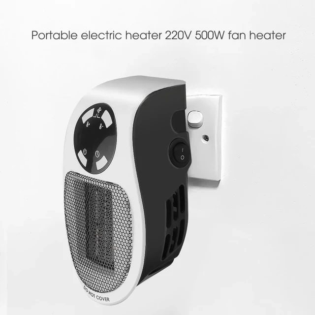 Mini termoventilatore elettrico portatile da 500 W
