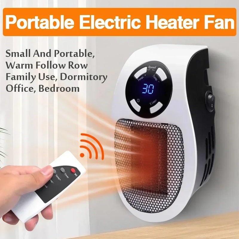 Mini termoventilatore portatile con display LED e controllo intelligente della temperatura