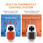 Mini termoventilatore portatile con display LED e controllo intelligente della temperatura