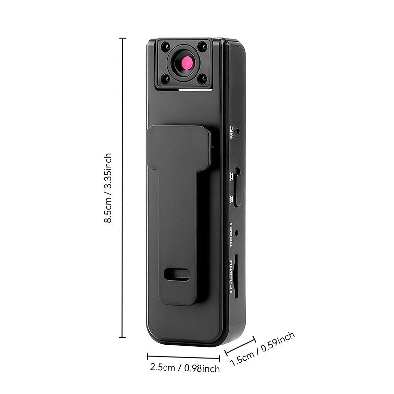 Mini videocamera con clip per registrazione video