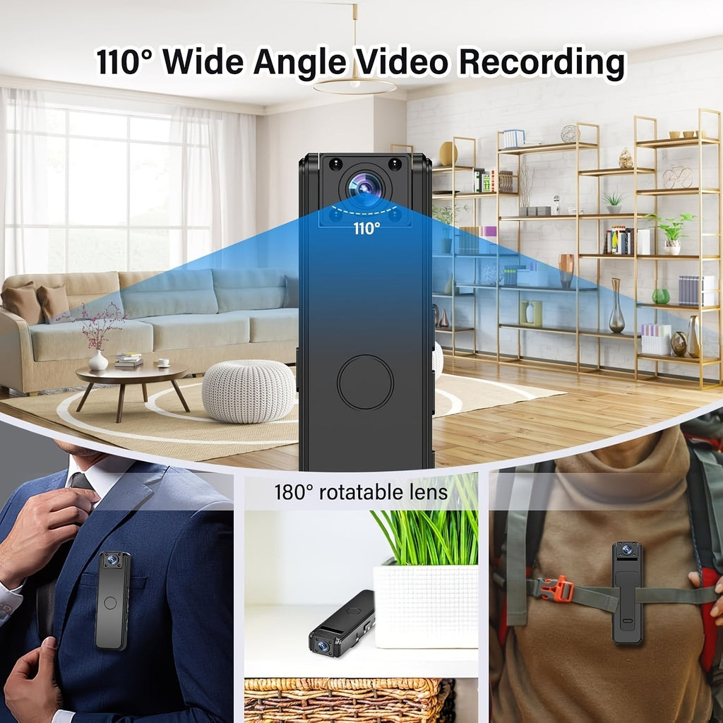 Mini videocamera con clip per registrazione video