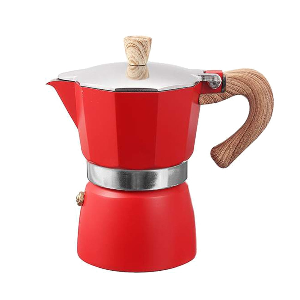 Moka in alluminio per caffè espresso stile italiano