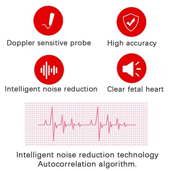 Monitor doppler fetale con rilevamento del battito cardiaco
