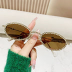 Montatura occhiali donna con perle decorative