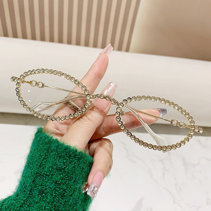 Montatura occhiali donna con perle decorative