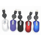 Mouse USB portatile con cavo retrattile