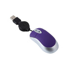Mouse USB portatile con cavo retrattile