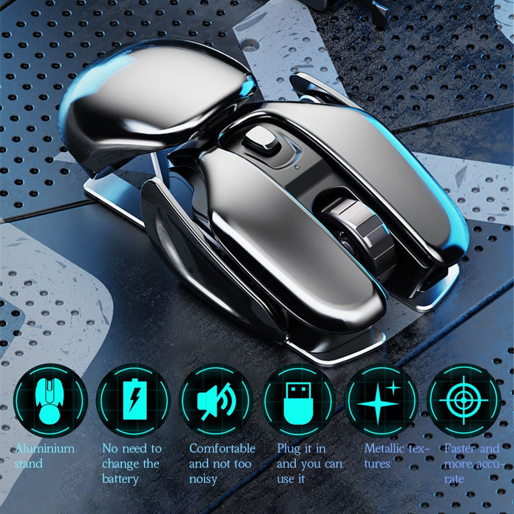 Mouse wireless GlideMaster con ricarica USB