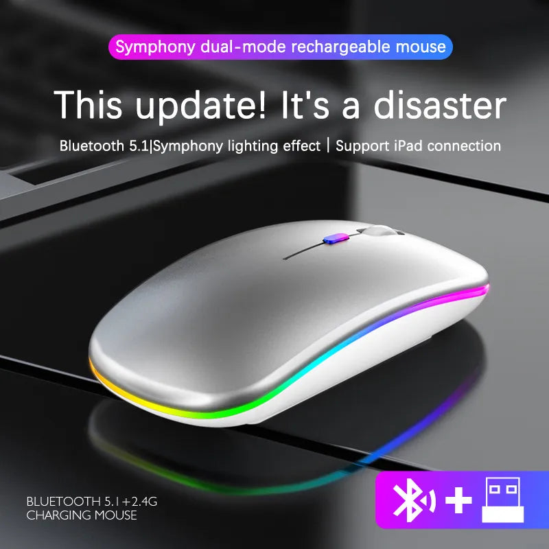 Mouse wireless LED Eindhoven ricaricabile Bluetooth