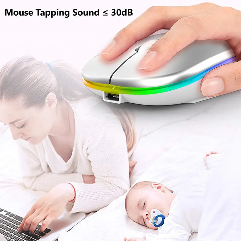 Mouse wireless ricaricabile LuxeClick con Bluetooth