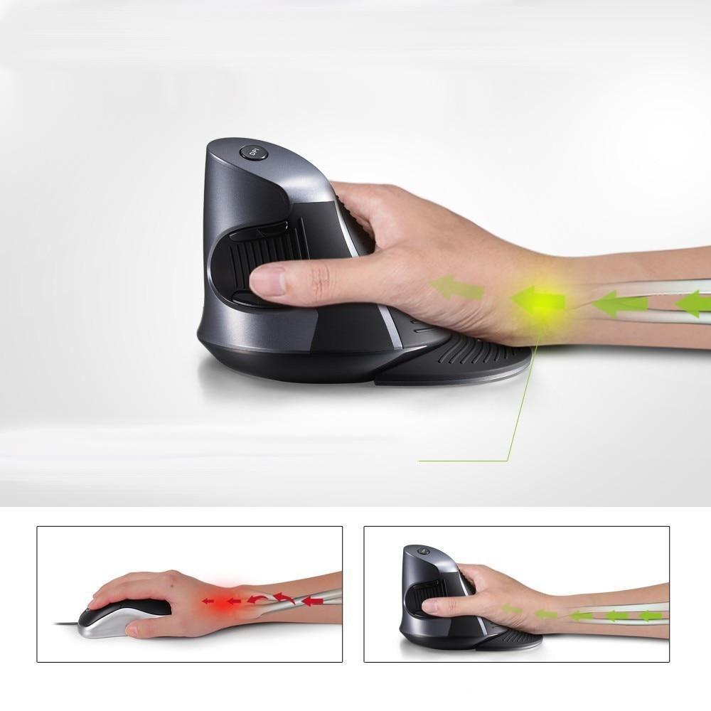 Mouse wireless verticale ergonomico a 6 pulsanti
