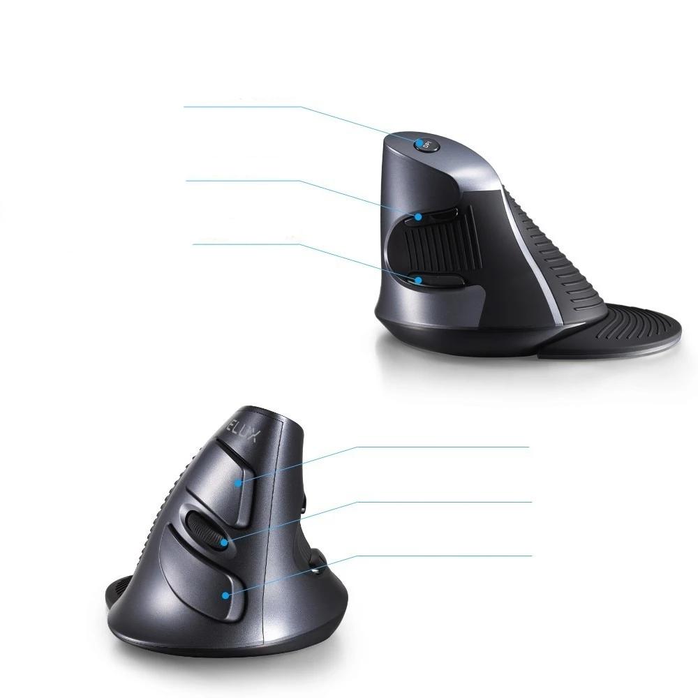 Mouse wireless verticale ergonomico a 6 pulsanti