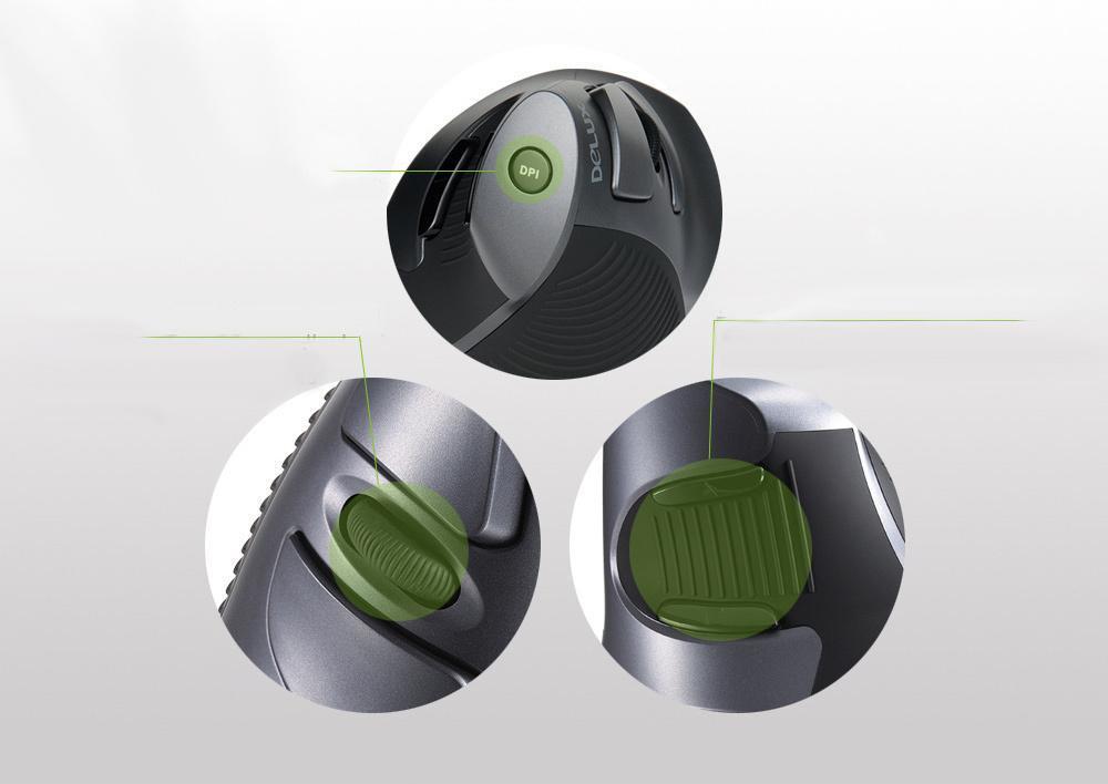 Mouse wireless verticale ergonomico a 6 pulsanti