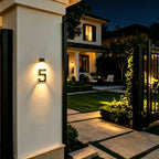 Numero civico solare, piastra ABS | impermeabile IP44, batteria 10 ore | sensore crepuscolare, LED bianco caldo, fissagg