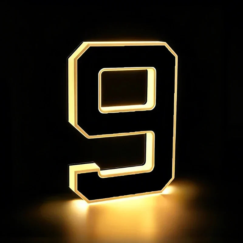 Numero civico solare, piastra ABS | impermeabile IP44, batteria 10 ore | sensore crepuscolare, LED bianco caldo, fissagg