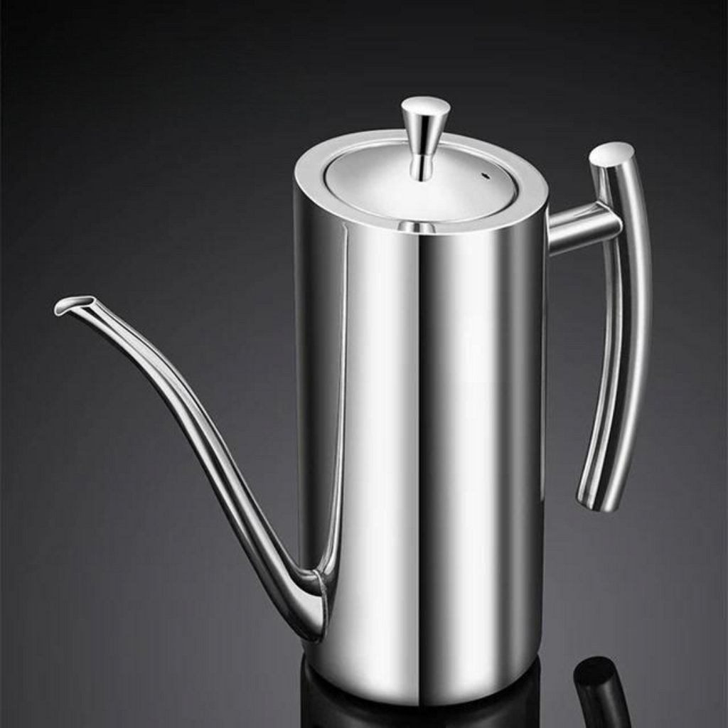Oliera in acciaio inox con beccuccio dosatore