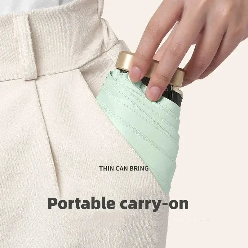 Ombrello mini Solivio con protezione UV e antivento ultraleggero
