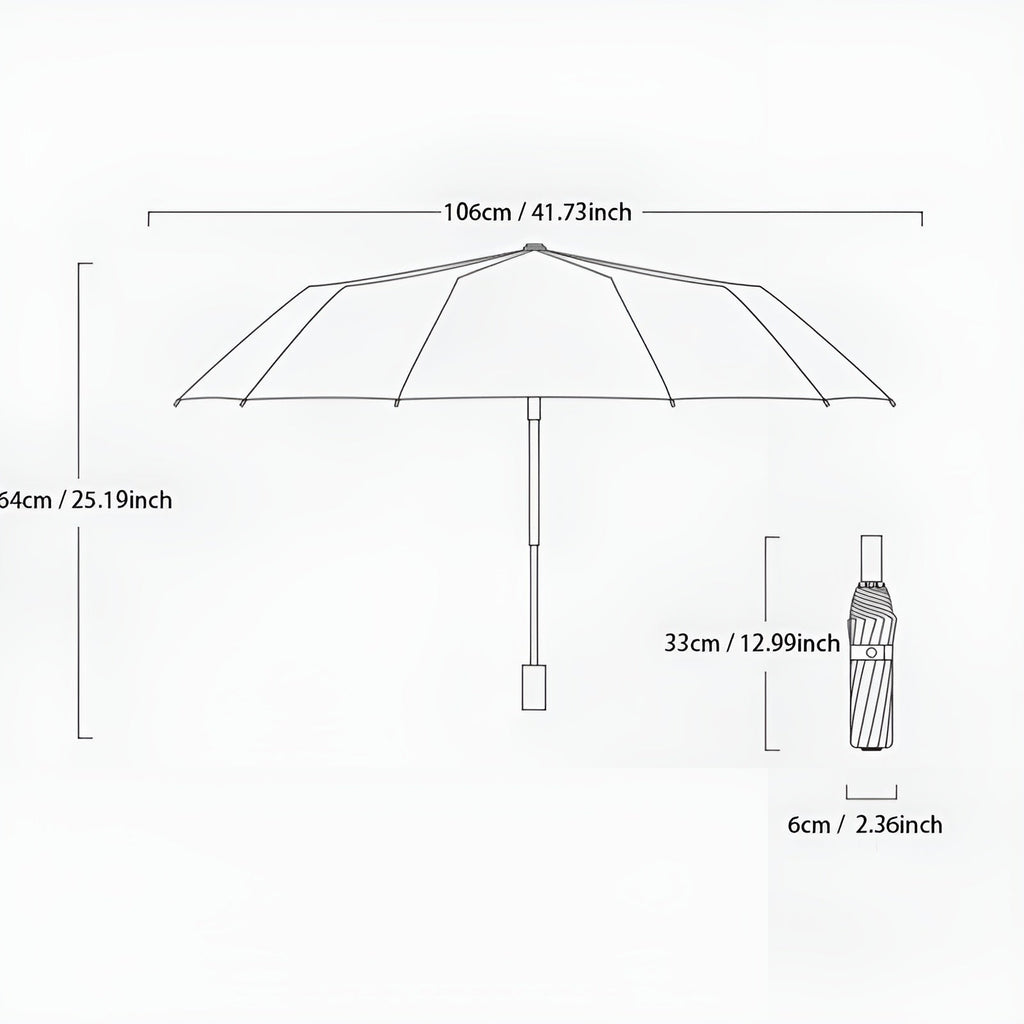 Ombrello pieghevole con protezione UV StormShield