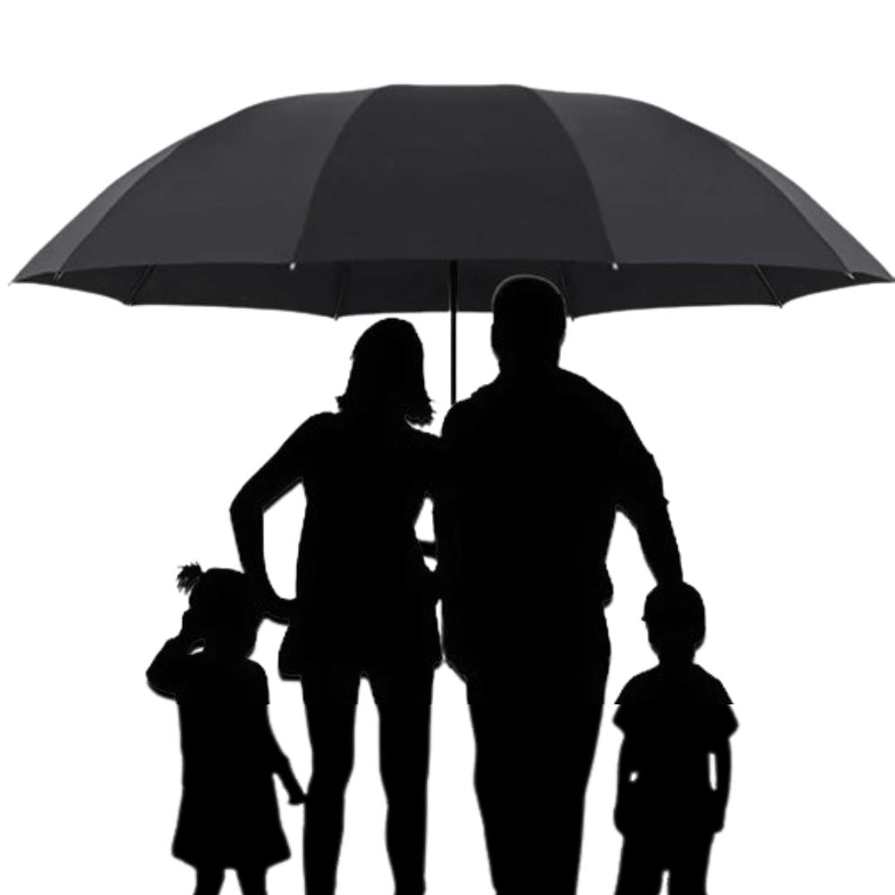 Ombrello pieghevole extra large antivento per tutta la famiglia