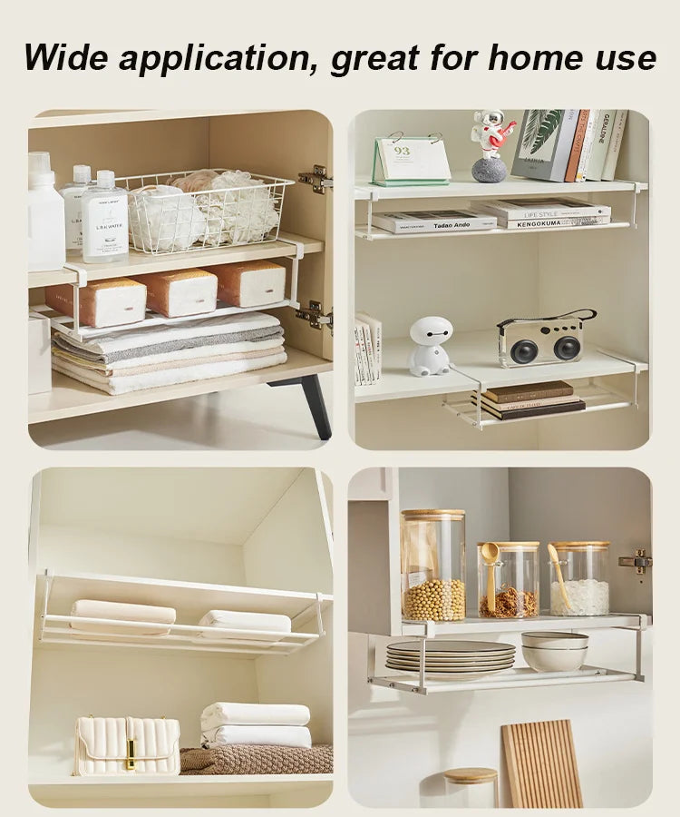 Organizer salvaspazio per scarpe con clip in acciaio inox