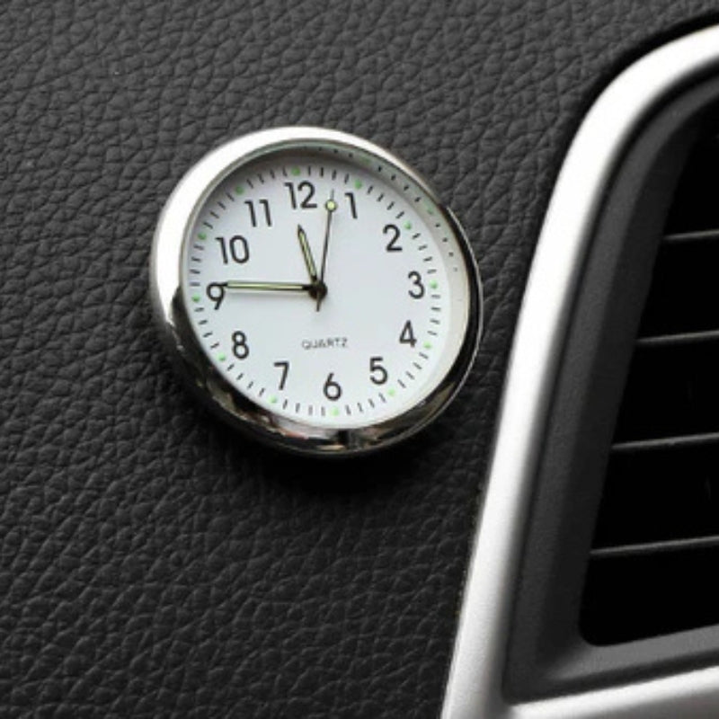 Orologio analogico mini AutoTime con adesivo per interni auto