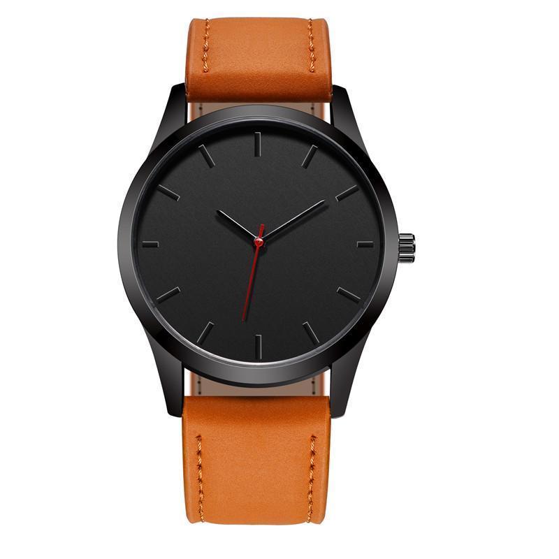Orologio analogico sportivo in pelle e acciaio