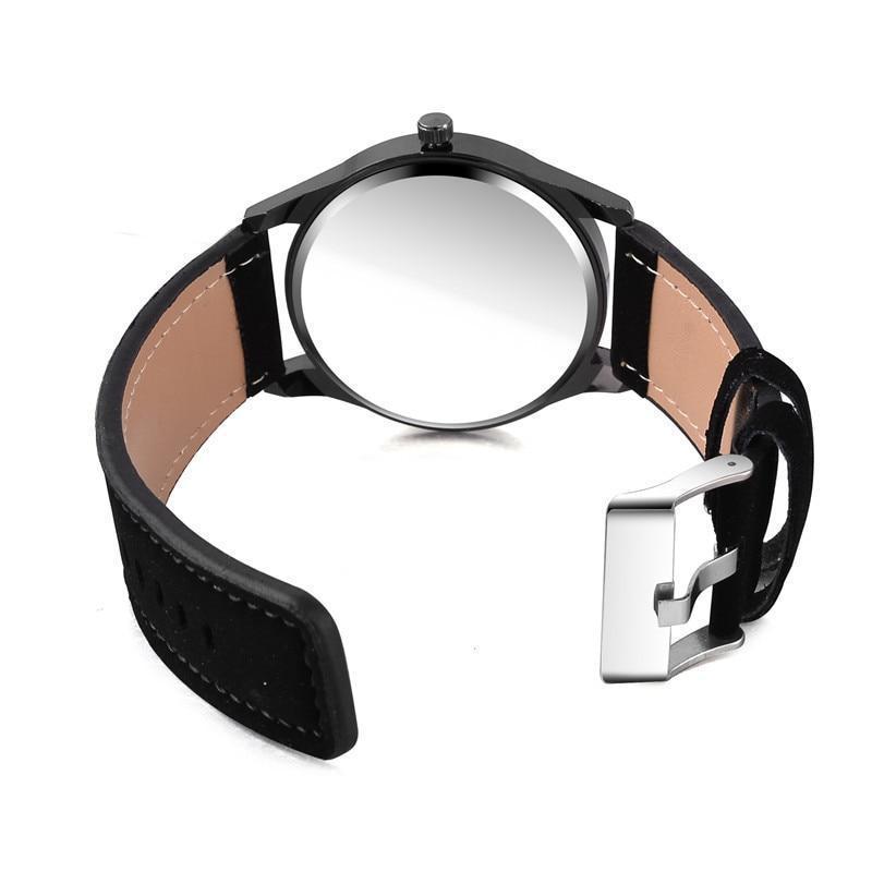 Orologio analogico sportivo in pelle e acciaio