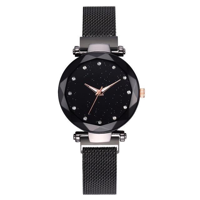 Orologio da donna elegante con strass e cinturino in acciaio