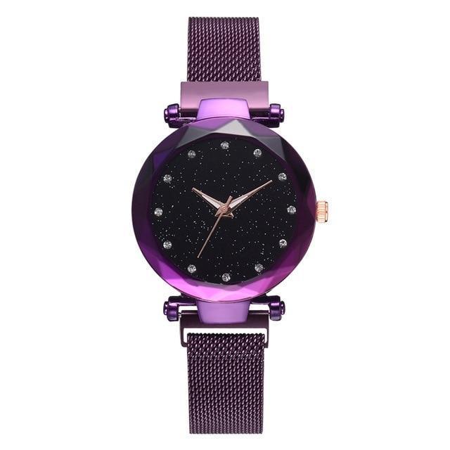 Orologio da donna elegante con strass e cinturino in acciaio