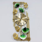Orologio da parete artistico con foglie di ginkgo