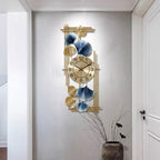 Orologio da parete artistico con foglie di ginkgo