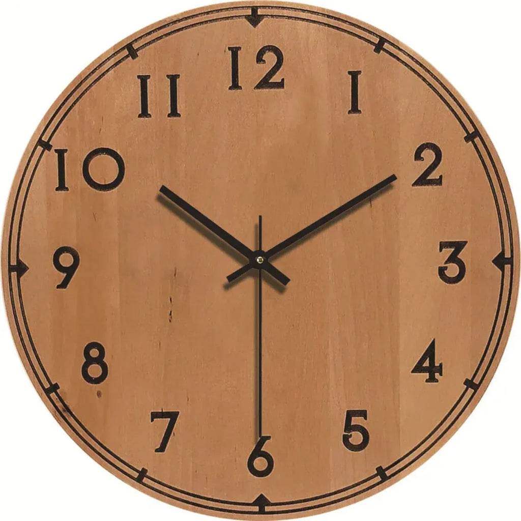 Orologio da parete in legno silenzioso