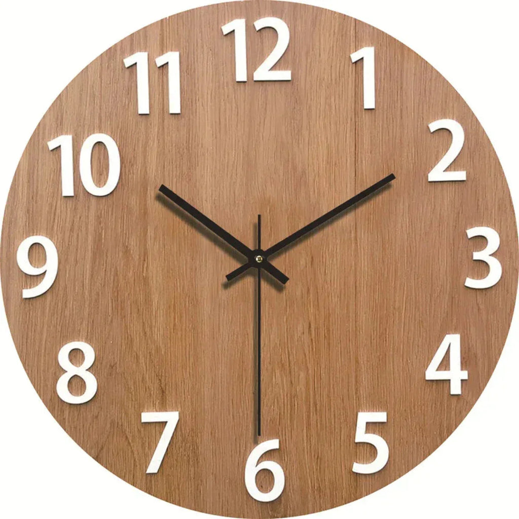 Orologio da parete in legno silenzioso