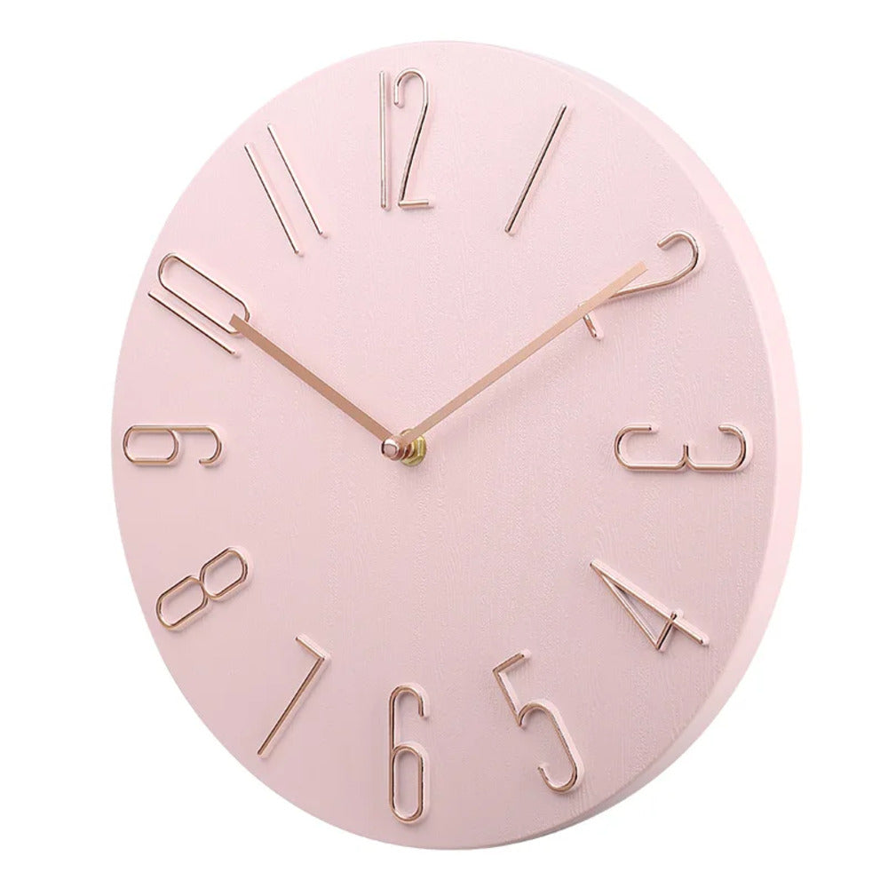 Orologio da parete | Quadrante rotondo piatto | Gancio di montaggio posteriore