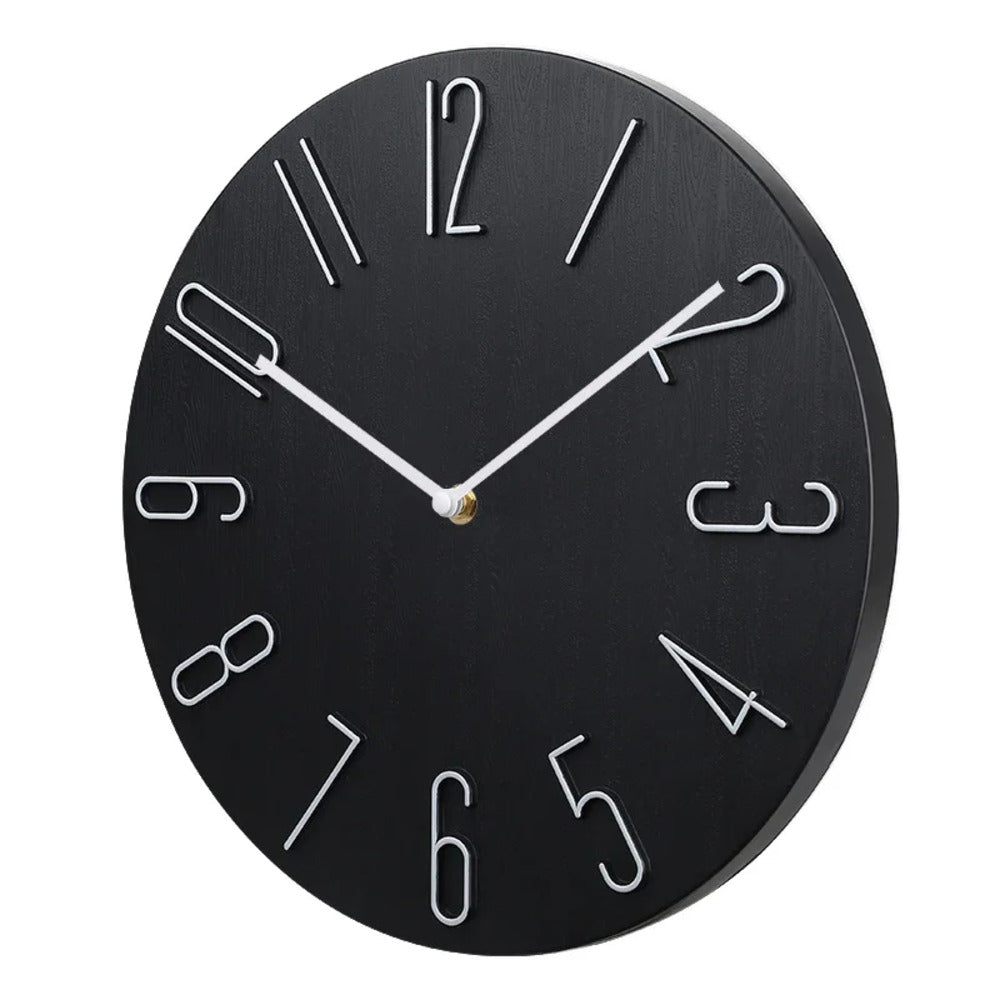 Orologio da parete | Quadrante rotondo piatto | Gancio di montaggio posteriore