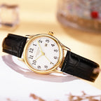 Orologio da polso al quarzo con cinturino in similpelle – Accessorio elegante per lei