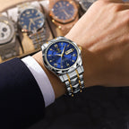 Orologio da uomo impermeabile in acciaio inossidabile con movimento al quarzo