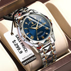 Orologio da uomo impermeabile in acciaio inossidabile con movimento al quarzo