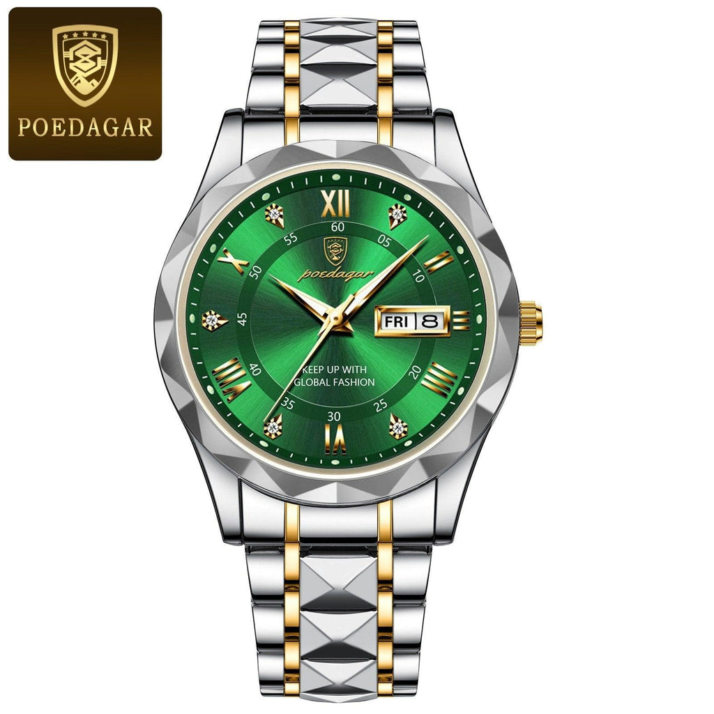 Orologio da uomo impermeabile in acciaio inossidabile con movimento al quarzo