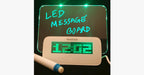Orologio digitale LED con lavagnetta per messaggi