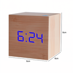 Orologio digitale LED in legno elegante