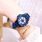 Orologio donna con quadrante rotante 360°, cinturino magnetico e resistenza all'acqua
