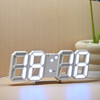 Orologio sveglia digitale 3D a LED da parete o scrivania